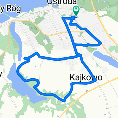 Ostróda (Dywizji) - Szafranki - Jezioro Morliny - Kajkowo - Ostróda