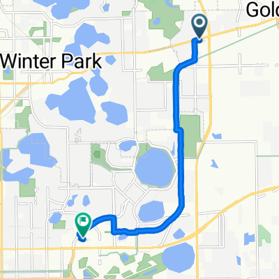 Snail-like route in Orlando