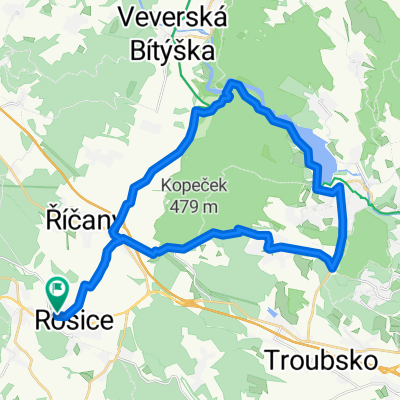 Rosice- Bystrc- Přehrada- Rosice