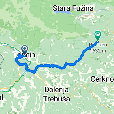 Tolmin - Podbrdo 33.8km
