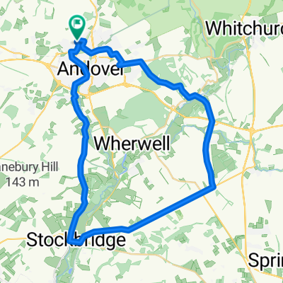 A30 to Stockbridge via Middleway