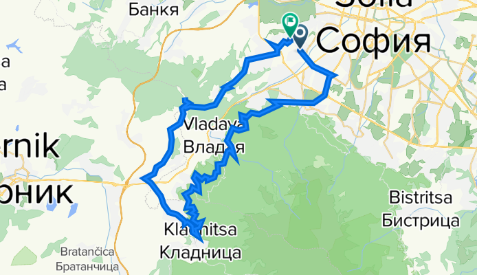 София - Витоша 100 - Кладница - Рударци - Драгичево - връх Дупевица - София