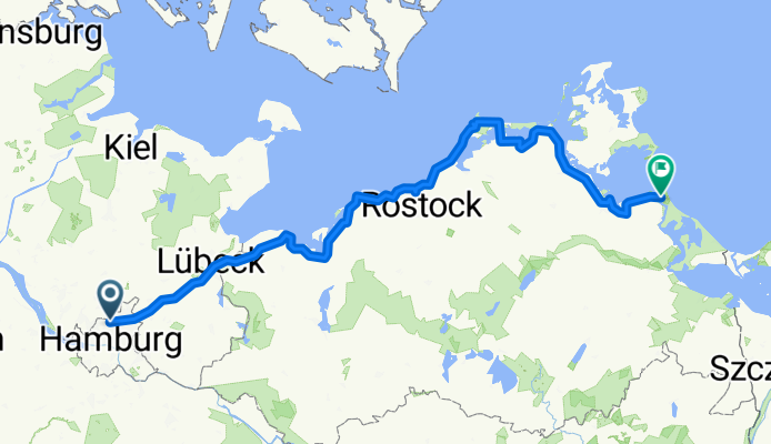 Holtkoppel 82, Hamburg nach Hafenpromenade 8, Peenemünde