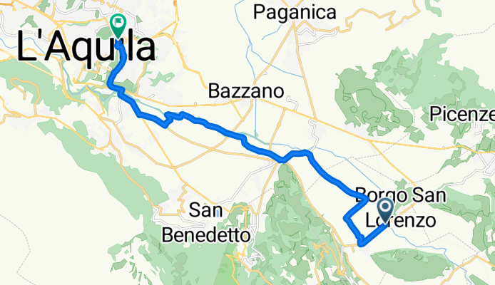 Giro a velocità lenta in L'Aquila