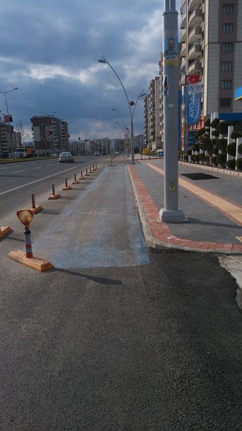 Using the bike lanes in Diyarbakır (mostly)