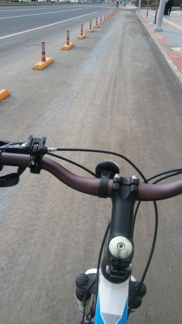Using the bike lanes in Diyarbakır (mostly)