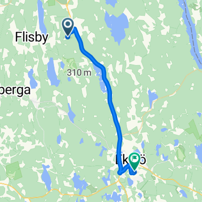 Snail-like route in Eksjö