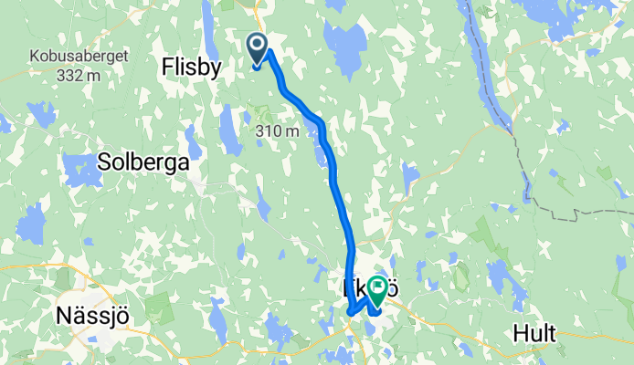 Snail-like route in Eksjö