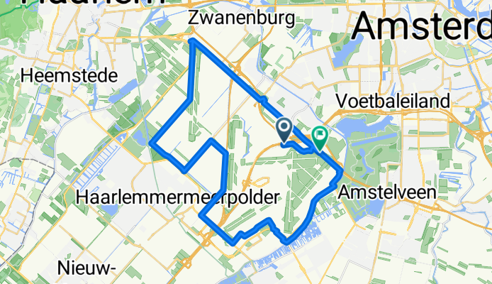 rondje Schiphol vanaf P40 40km