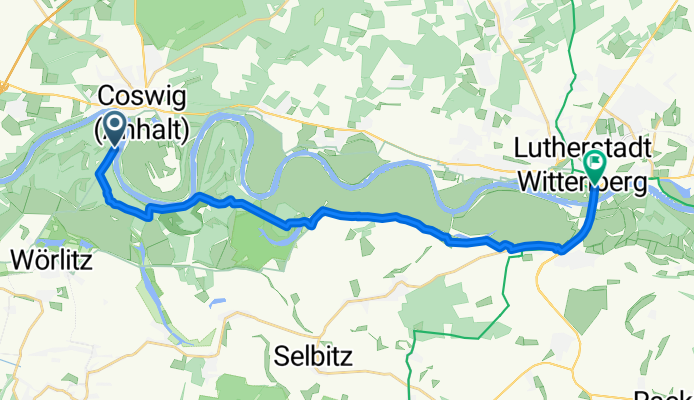 Elbterrasse Wörlitz nach Wittenberg