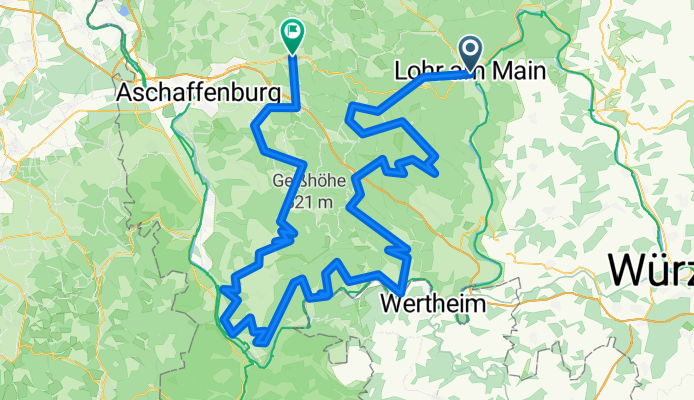 Spessart 8 - Routenentwurf inkl. Verbindung