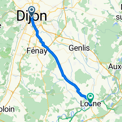 Dijon Losne ou tu dois pouvoir retrouver euro vélo 6