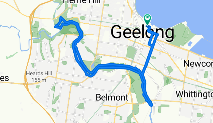 Snail-like route in Geelong
