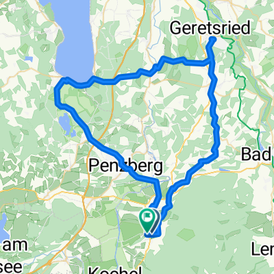 Benediktbeuern - Geretsried - Seeshaupt - Penzberg - Benediktbeuern