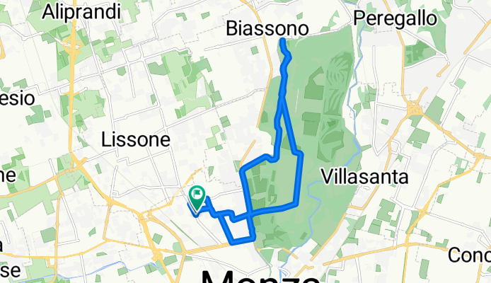 Giro a velocità lenta in Monza