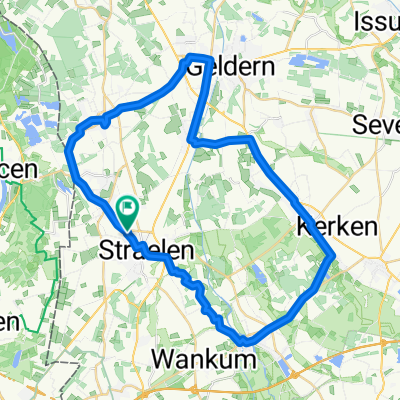 Straelen Route südlich v.Geldern 41km