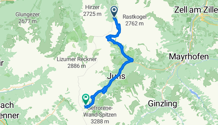 Tag 2. Weidener Hütte - Tuxer Joch Haus