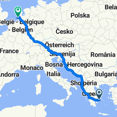 Europe rough route