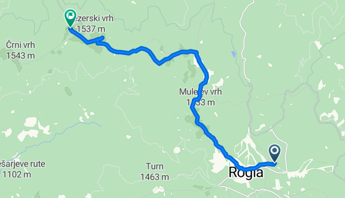 Rogla - Lovrenška jezera - Ribniška koča