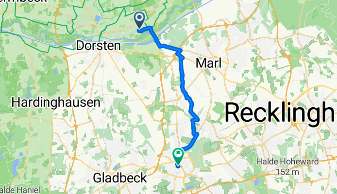 Route zum Feierabendmarkt Buer