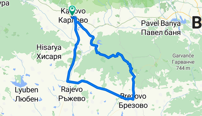 Карлово-Свежен-Брезово-Долна махала-Карлово