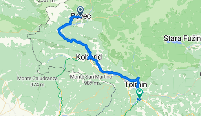 SLO 5, Bovec - Vodopad Virje. Vod. Boka - Kobarid - Tolmin - Most na Soči
