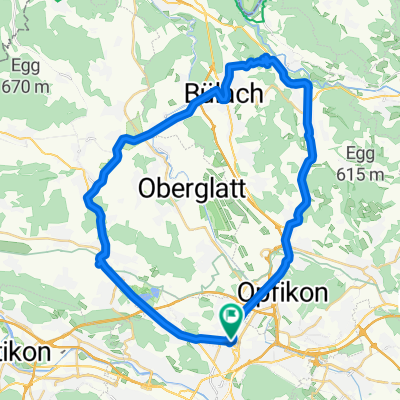 Oerlikon-Embrach-Bülach-Diehlsdorf-Oerlikon