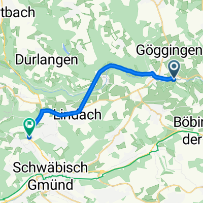 Gerade Fahrt in Schwäbisch Gmündäfffrrot