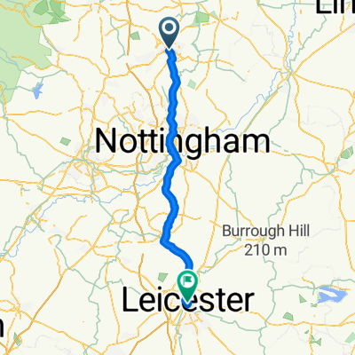 Mansfield-Leicester 68km