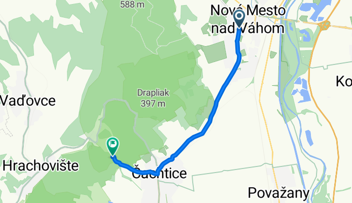 Nové Mesto n.Váhom - Čachtice (Čachtický hrad)