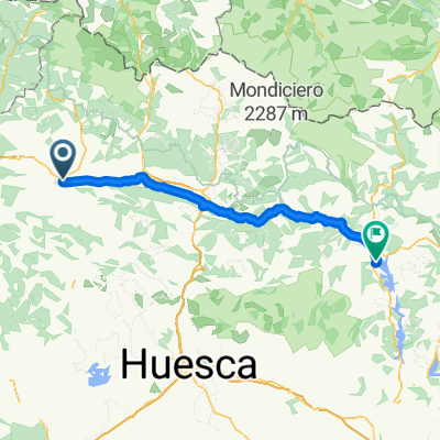 Puente la Reina de Jaca - Ainsa 98km 1400mu, 1460md7h