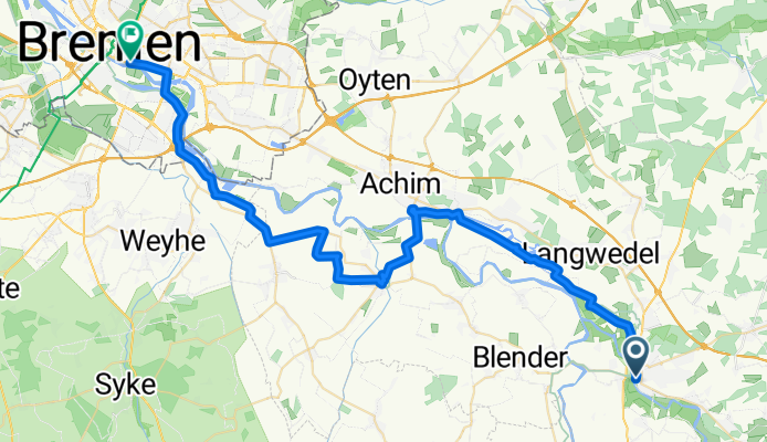 6.Etappe Weser Verden- Bremen