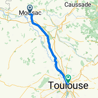 Moissac - Toulouse 68km 4h 60mu, 0md,