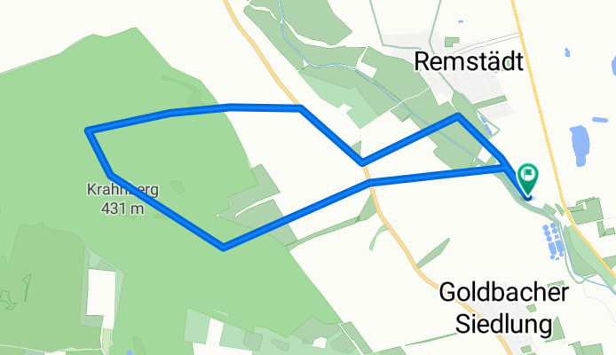 Joggingstrecke Kranberg - Remstädt