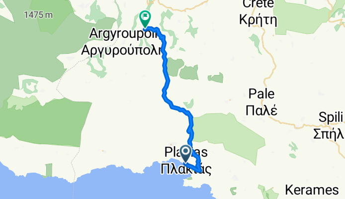 Plakias to Zouridi
