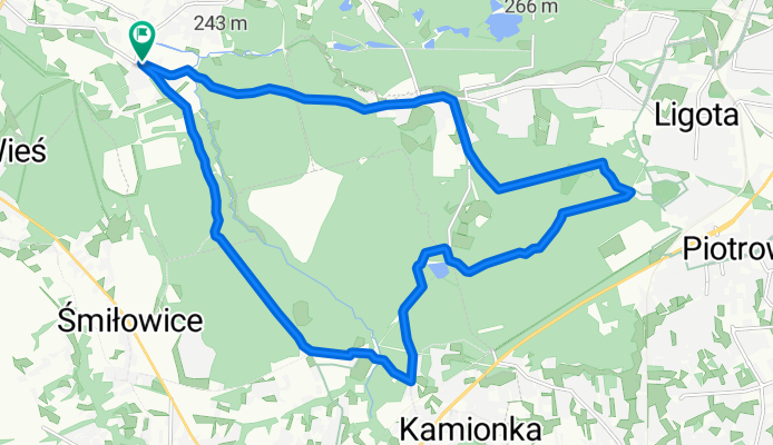 Ruda Śląska Piłsudskiego - Mikołów Jamna - Starganiec - Katowice Piotrowice Park Zadole - Stare Panewniki - Ruda Śląska Stara Kuźnica - Ruda Śl. Piłsudskiego