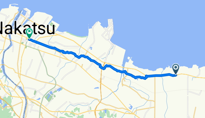 Gerade Fahrt in Nakatsu-Sh