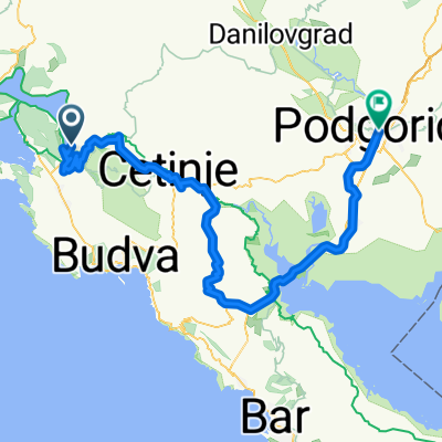 Kotor-Cetinje-Virpazar-Podgorica