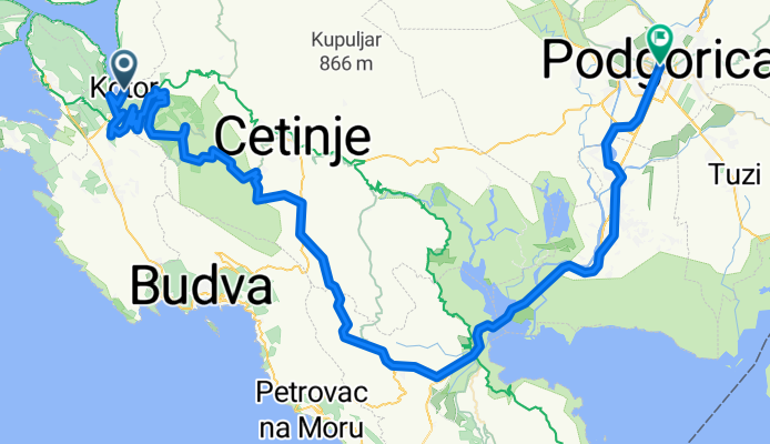 Kotor - Virpazar - Podgorica