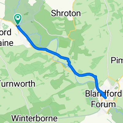 shillingstone to blandford