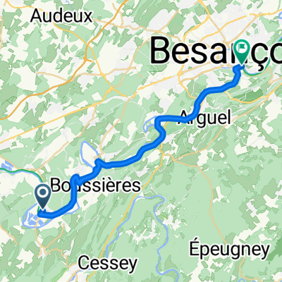 Osselle to Besançon