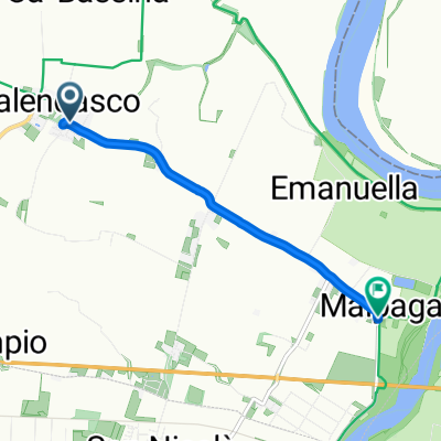 Gerade Fahrt in Malpaga