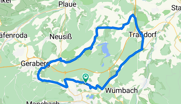 Ilmenau/Unterpörlitz - Elgersburg -Martinroda - Heyda - Traßdorf - Bücheloh - Ilmenau/Unterpörlitz