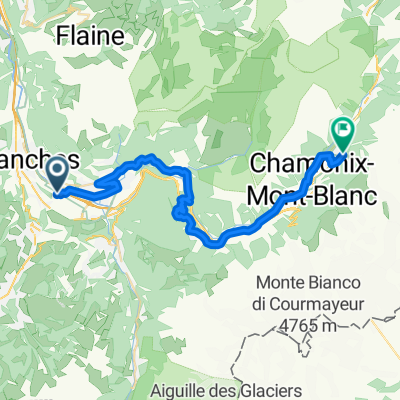 Monday 9th September – cycle from Lake Passy to Chamonix