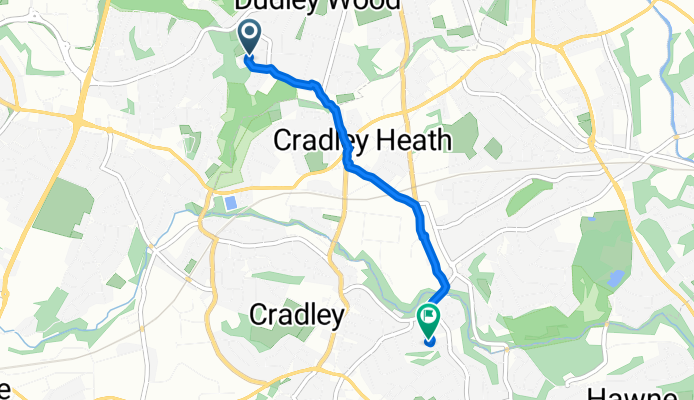 Relaxed route in Cradley Heath