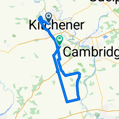 74.6 kms - wtloo - paris - kit — oops Flat Tire!!! 