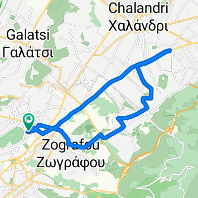 Snail-like route in Athens