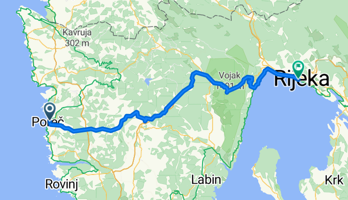 Poreč - Pazin - preko Učke - Opatija - Rijeka