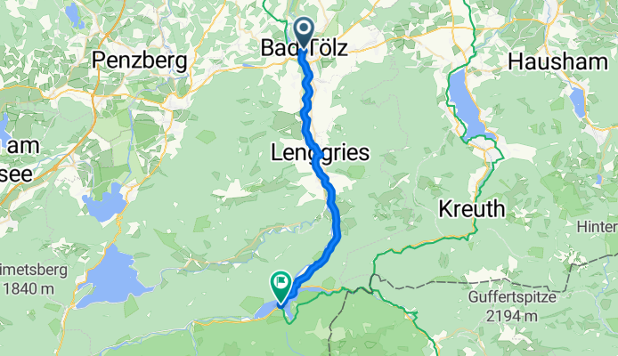 Von Bad Tölz zum Sylvensteinspeicher