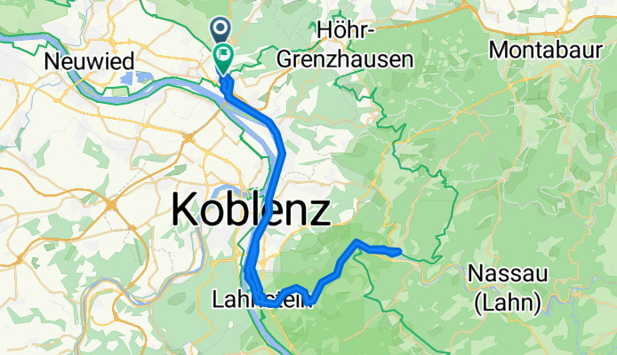 Bendorf über Lahnstein nach Bad Ems und zurück
